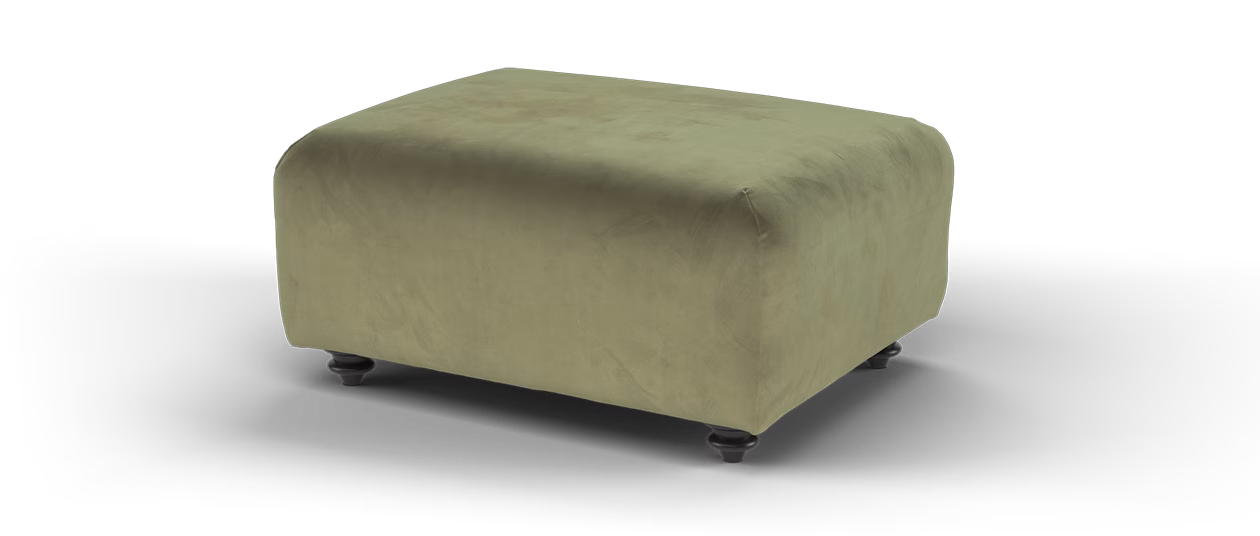 Sofology Kensington Fabric Footstool in Moss All Over