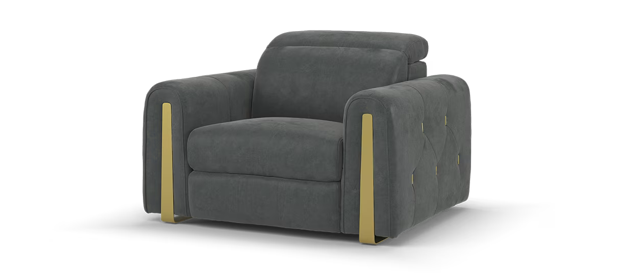 Sofology Kingsbridge Fabric Loveseat Chair in Charcoal
