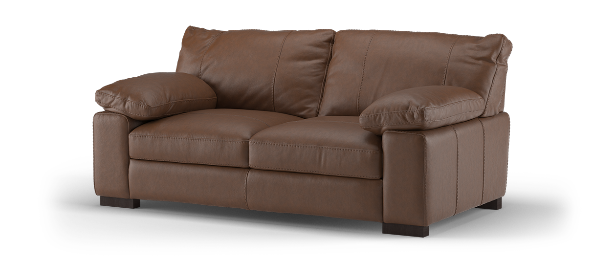 Sofology Linara Leather 2 Seater in Apollo Espresso