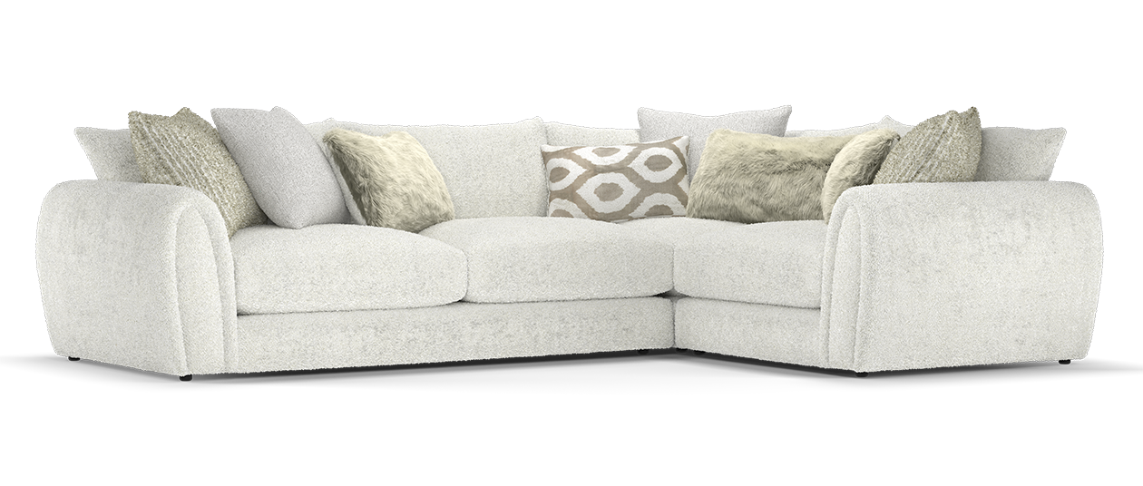 Sofology Marble Arch Fabric 3 Corner 1 in Camden Plain Ecru Mix