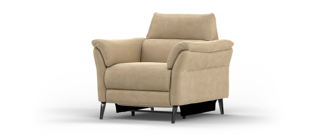 Sofology Missouri Chair Power Recliner/Headrest in Lifestyle Embossed Putty