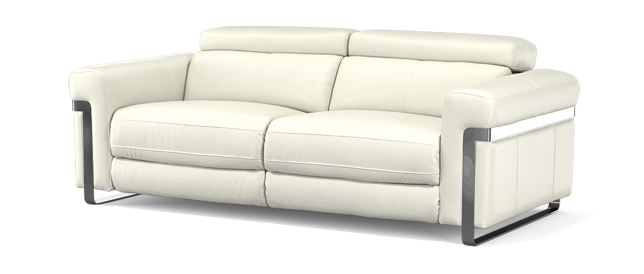 Sofology The Moreno 3 Seater Leather Sofa in White