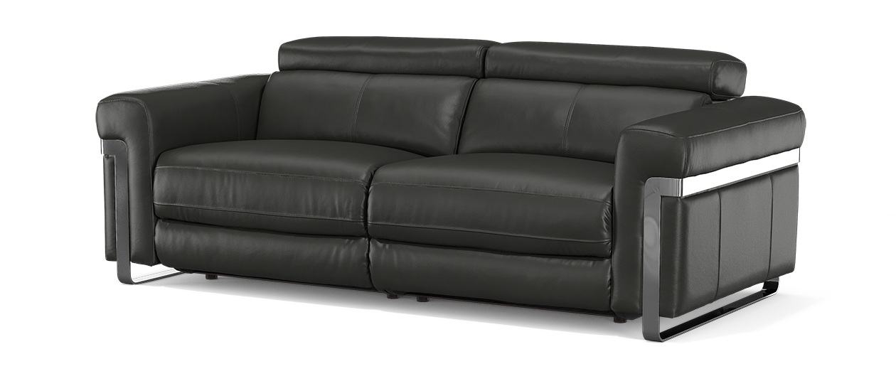 Sofology Moreno Leather 3 Seater Power Recliner in Jet Black