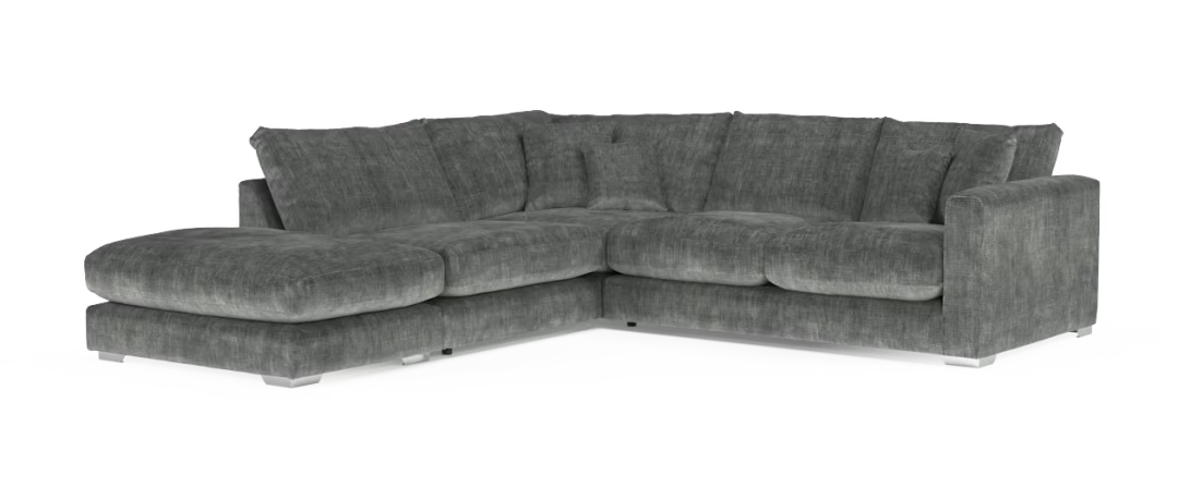 Sofology Majestica Chaise 1 Corner 2 in Grey All Over