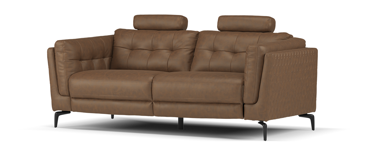 Sofology The Muse 2.5 Seater Sofa in Relaxed Matt Leather Espresso