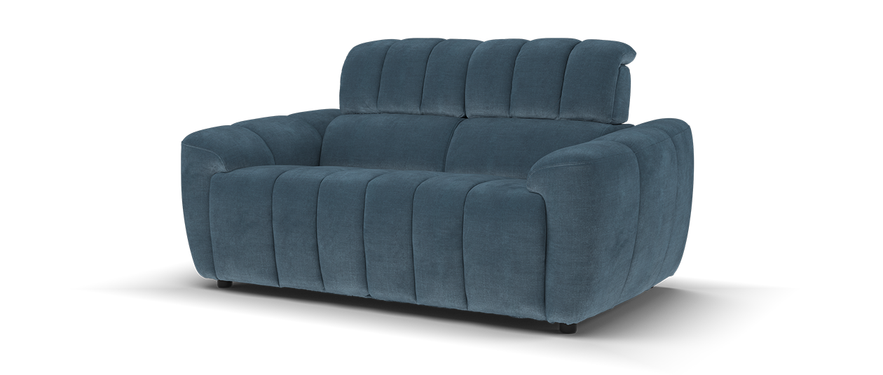Sofology Nobu Fabric 2 Seater in Relaxed Chenille Denim