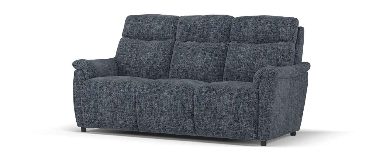 Sofology Parker Fabric 3 Seater in Hopsack Chenille Midnight