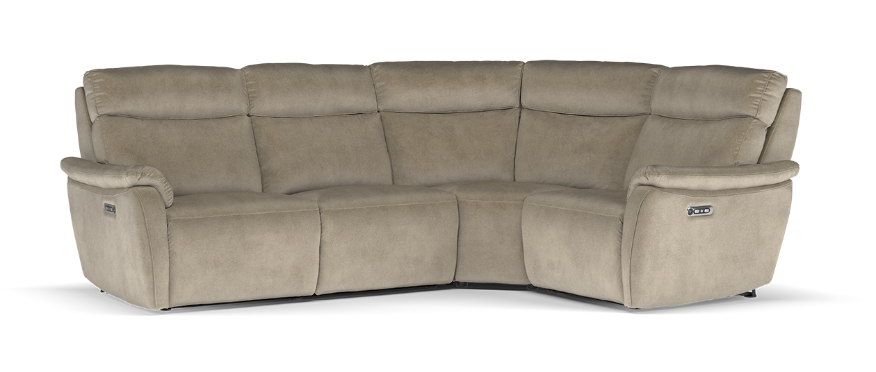 Sofology Parker 3 Corner 1 in Lifestyle Plush Fabric Nutmeg