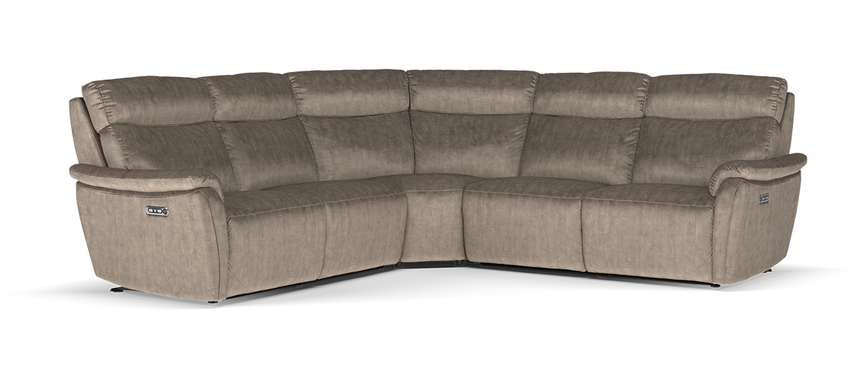 Sofology Parker 3 Corner 3 Recliner Fabric Sofa in Heritage Cedar