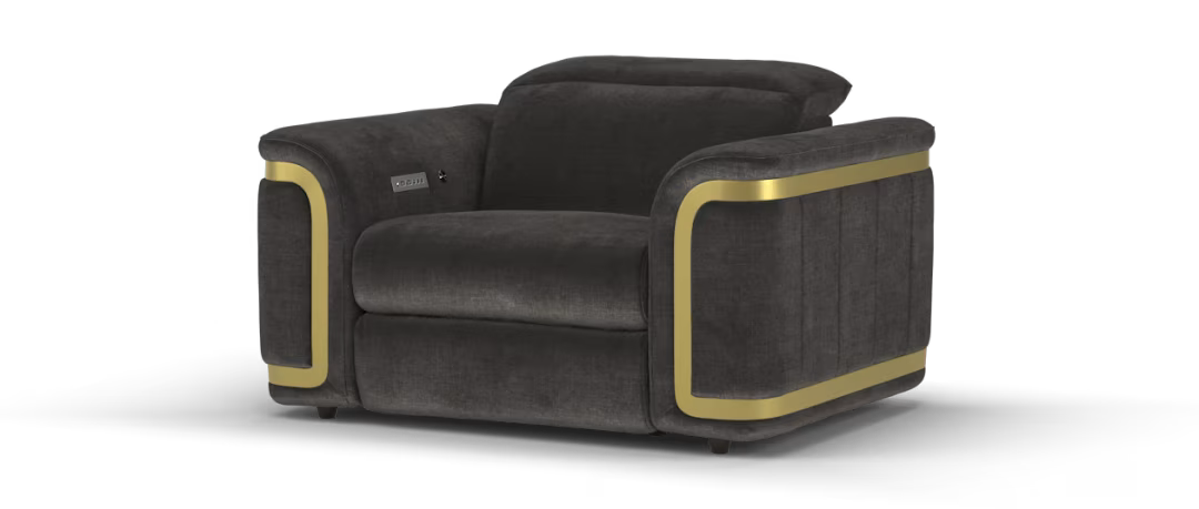 Sofology Plaza Fabric Recliner Loveseat in Raisin