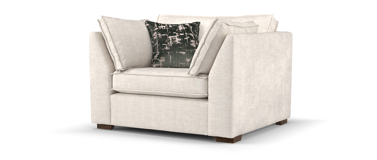 Sofology Richmond Loveseat - Fabric - Artic Ecru/Lotus
