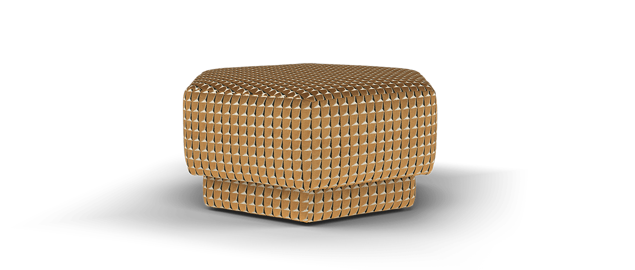 Sofology Regency Designer Footstool in Geometric Fabric Copper