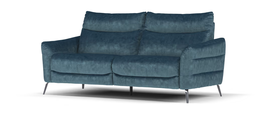 Sofology Renato Fabric 2.5 Seater in Heritage Velvet Airforce