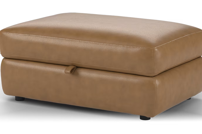 Sofology Retreat Leather Large Footstool	in Tan