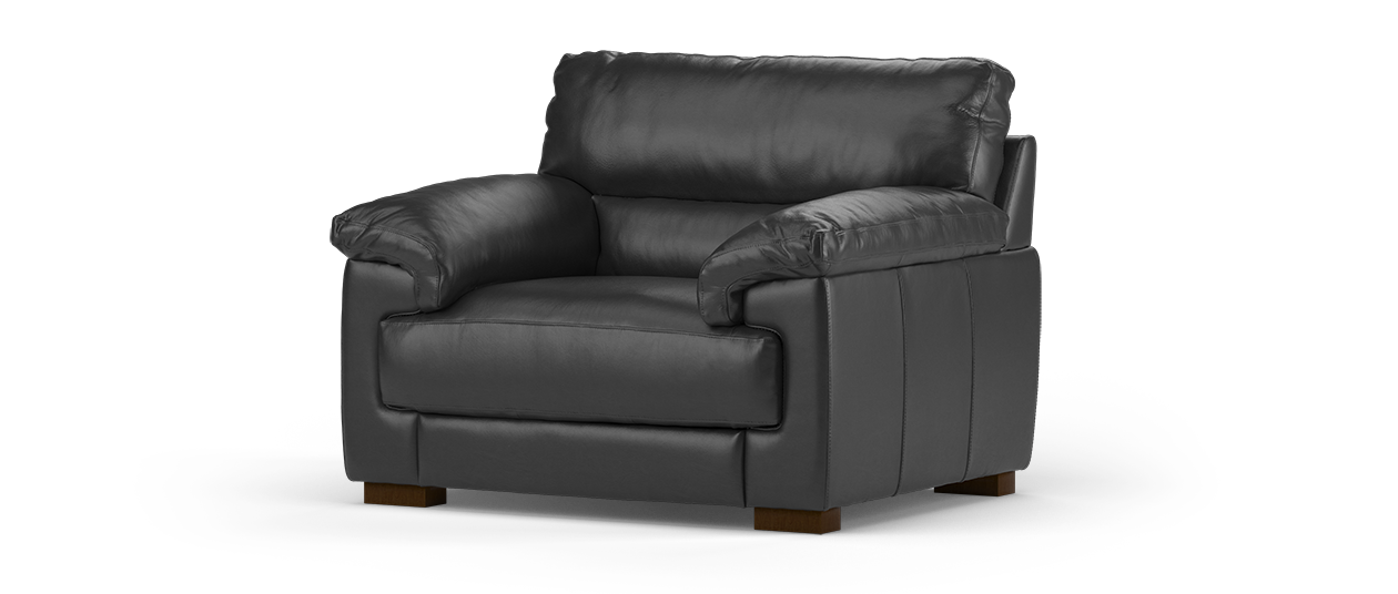 Sofology Santino Leather Chair in Hampshire Black