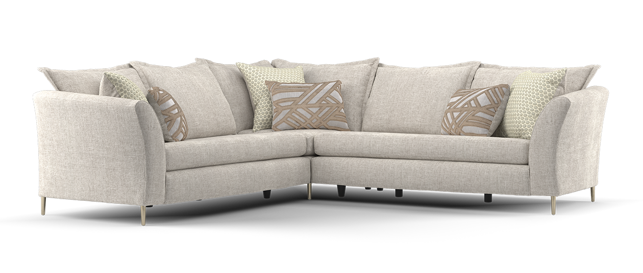 Sofology Scintillate Fabric 3 Corner 3 in Enzo Cream/Natural Mix