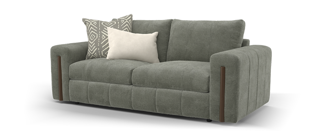 Sofology Soho Fabric 3 Seater in Micro Boucle Truffle/Truffle Mix