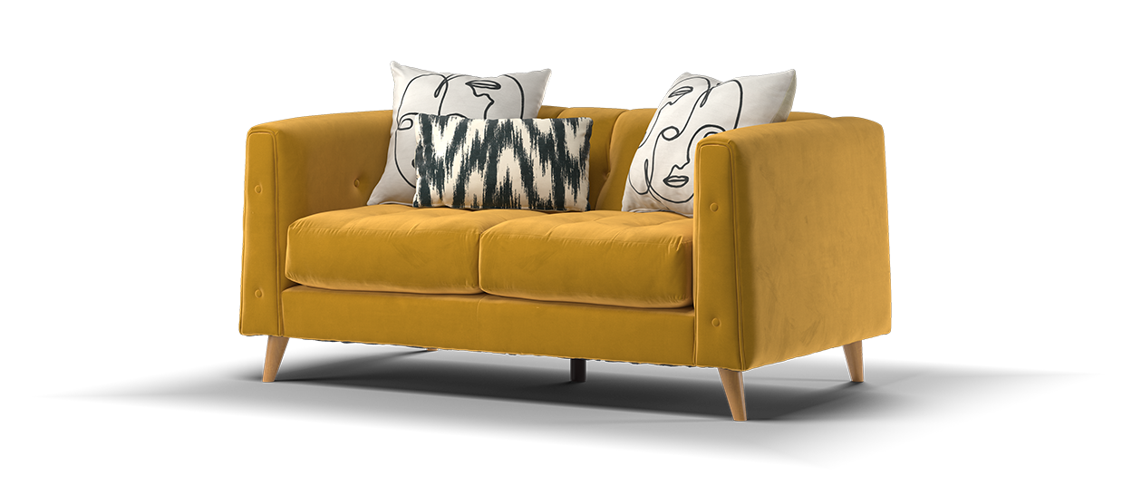 Sofology Somerford Fabric 2 Seater in Stella Butterscotch Mix