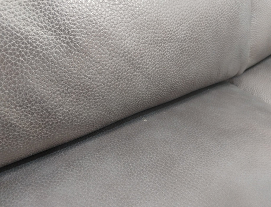 Sofology Viento Leather 3 Corner 3 Power Recliner/Headrest Lumbar in Trusty Embossed Navy