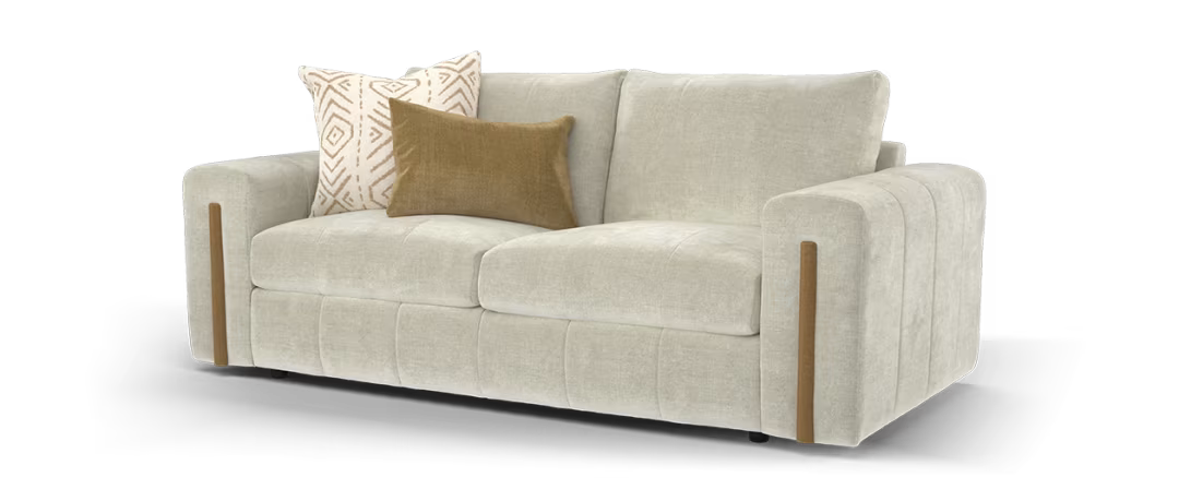 Sofology Soho Fabric 3 Seater Linen/Natural Mix