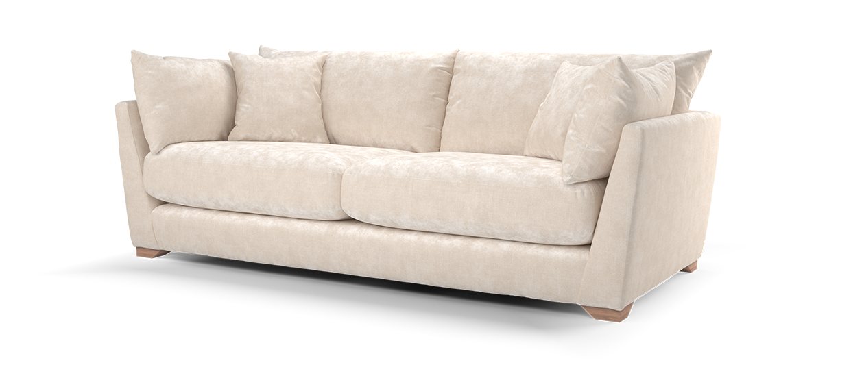 Sofology Tallulah Fabric 3 Seater in Soft Chenille Ivory