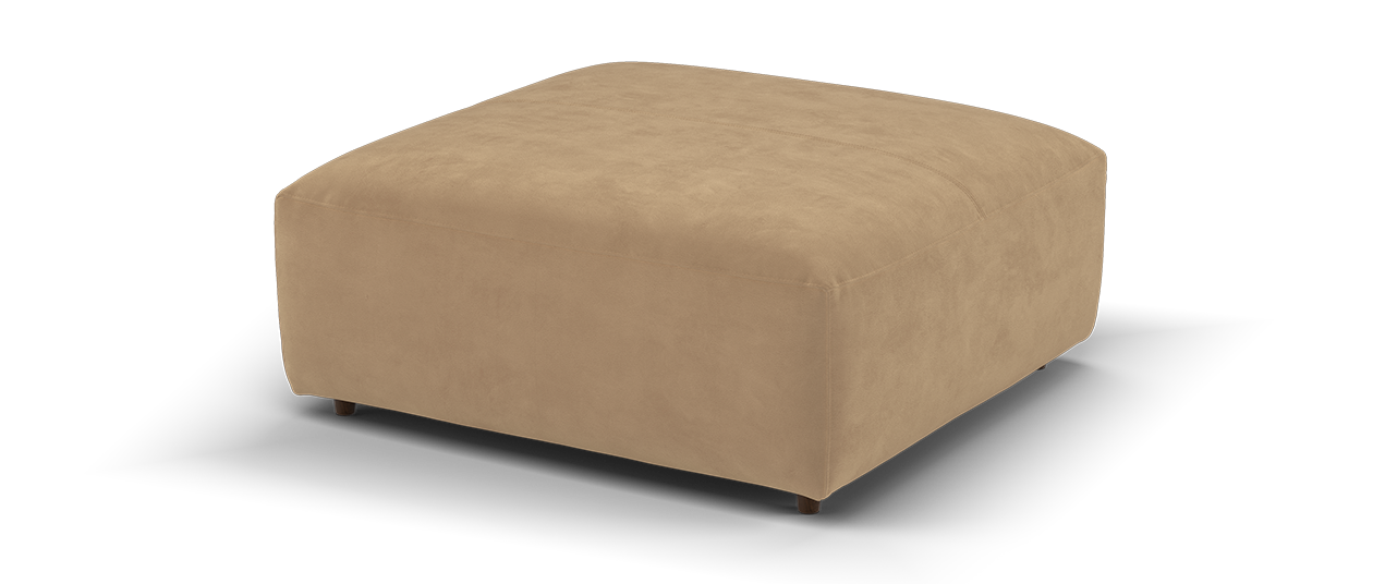Tessuto Fabric Storage Footstool in Camel