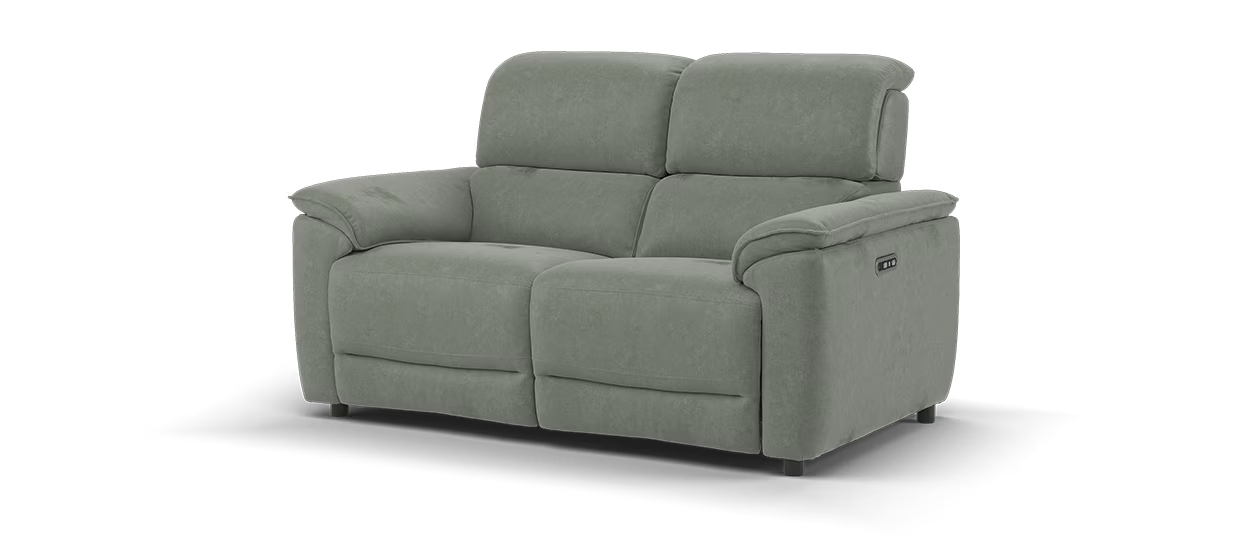 Sofology Hugo 2 Power Recliner  in Flecked Fabric Stone