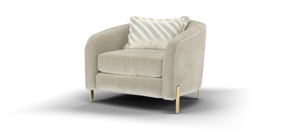 Sofology The Oscar Fabric Accent Chair in Stone Mix