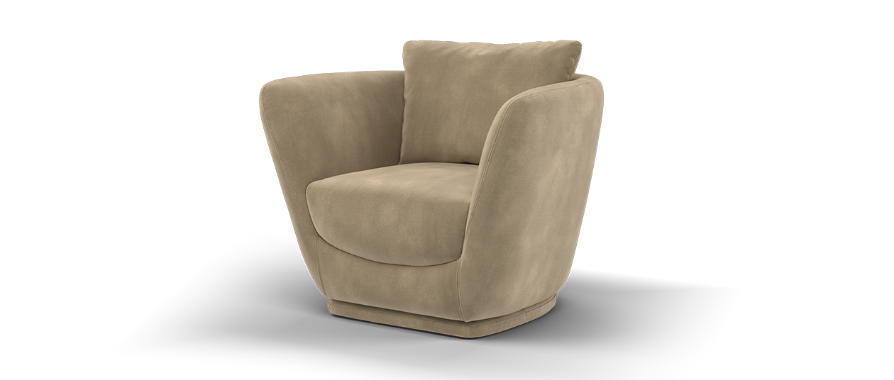 Sofology The Serene Fabric Swivel Chair	in Latte