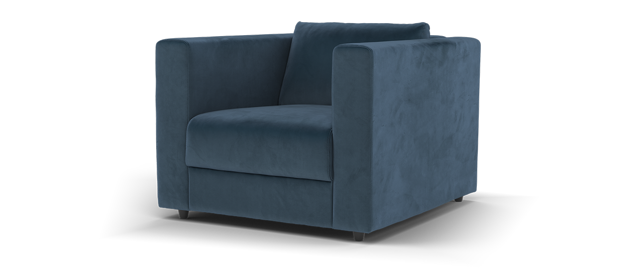Sofology The Strand Fabric Chair in Matt Velvet Navy