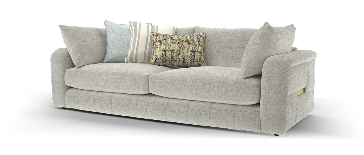 Sofology The Westwood Fabric 4 Seater in Silver Mix