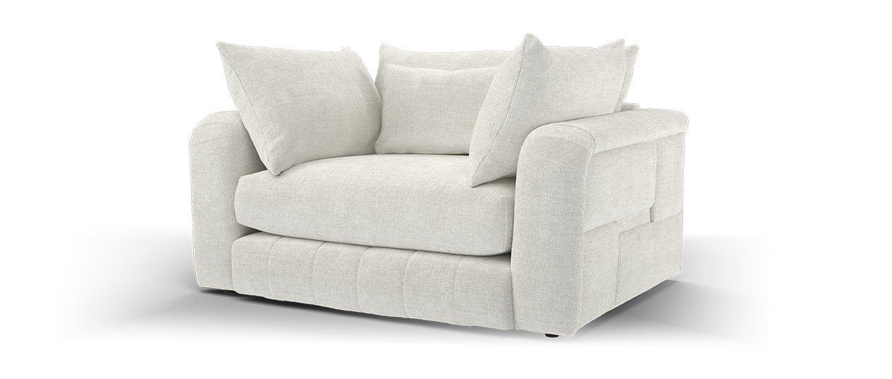 Sofology The Westwood Loveseat in Teddy Chenille Mist All Over