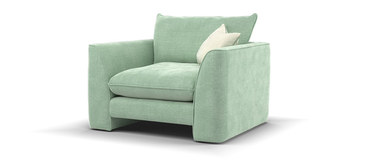 Sofology Ziggy Fabric Chair in Soft Textured Chenille Eucalyptus Mix
