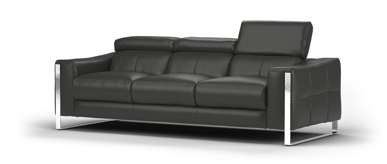 Sofology The Torres Leather 4 Seater in Jet Black