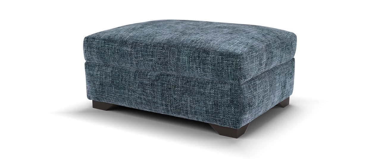 Sofology Tallulah Fabric Storage Footstool in Navy All Over