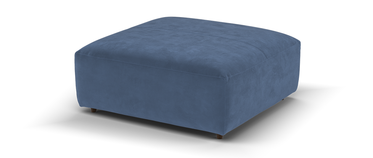 Sofology Tessuto Fabric Footstool in Blue