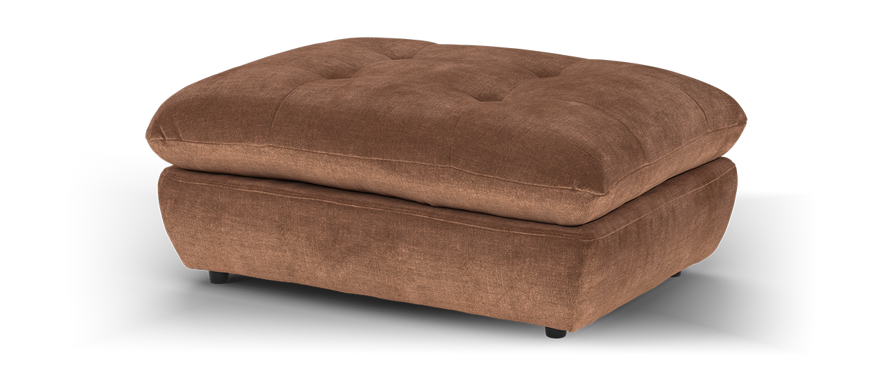 Sofology The Cocoon Fabric Designer  Footstool in Burnt Sienna