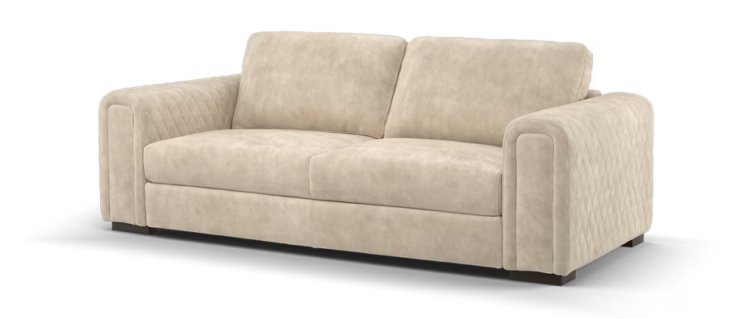 Sofology The Firenze Leather 3 Seater in Stone