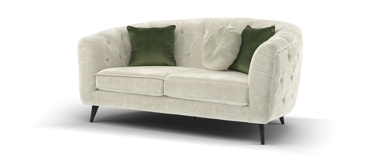 Sofology The Gatsby Fabric 2 Seater in Soft Chenille Linen Mix