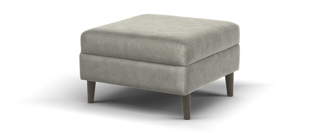 Sofology The Hackney Fabric Footstool in Silver All Over