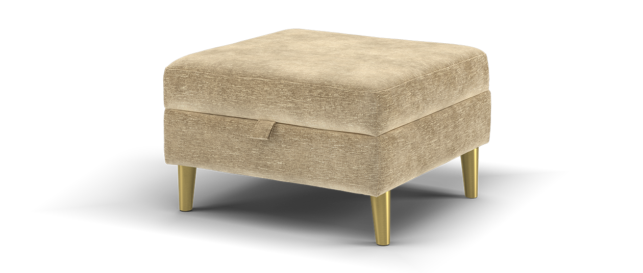 Sofology The Hackney Fabric Storage Footstool in Caramel All Over