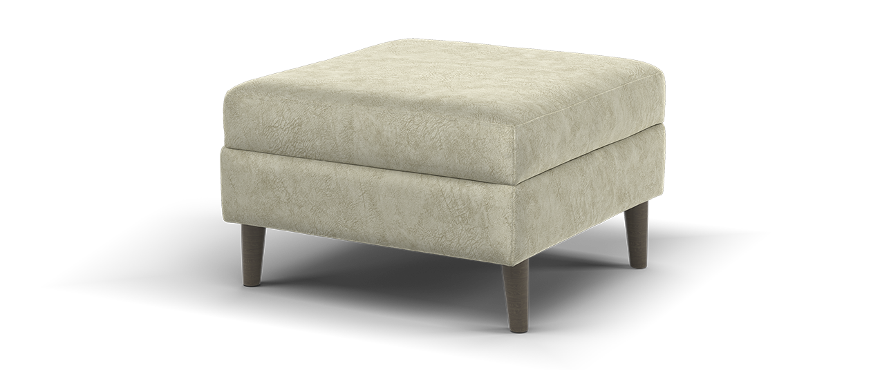 Sofology The Hackney Fabric Footstool in Stone All Over