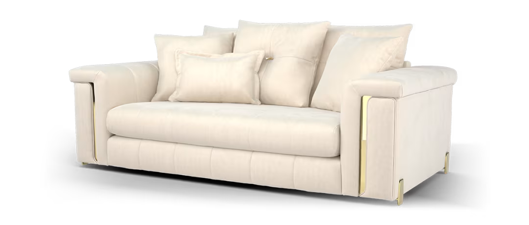 Sofology The Oscar Fabric 2 Seater in Ecru All Over