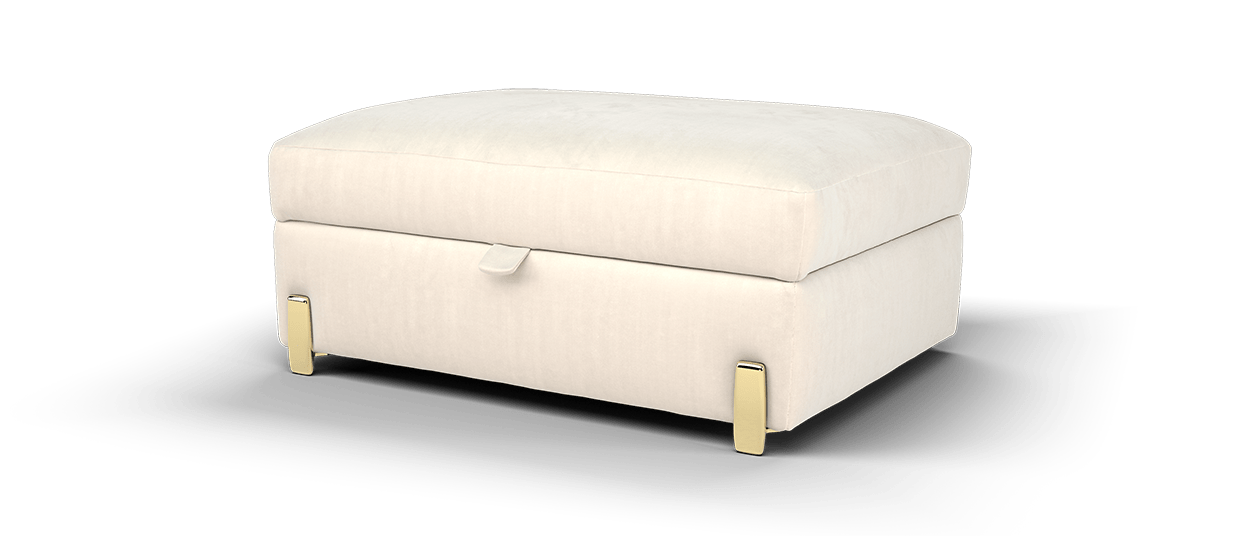 Sofology The Oscar Fabric Storage Footstool	 in Ecru All Over