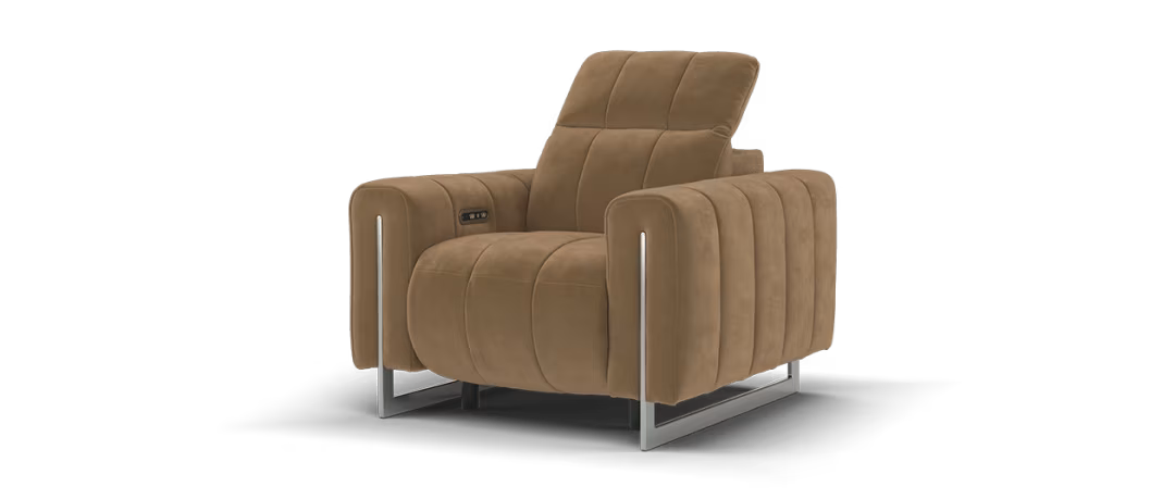 Sofology The Paramount Fabric Recliner Chair in Pecan