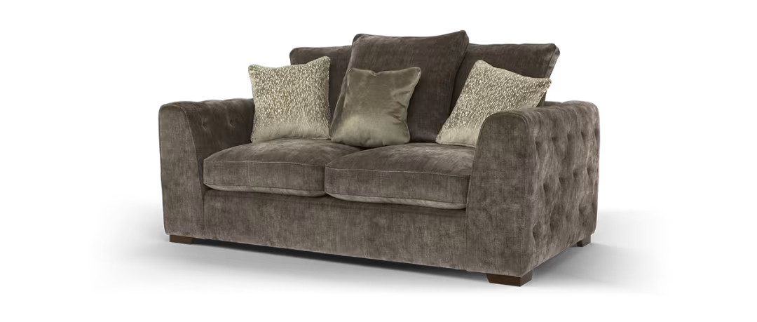 Sofology The Valentina Fabric 2 Seater in Bark Mix