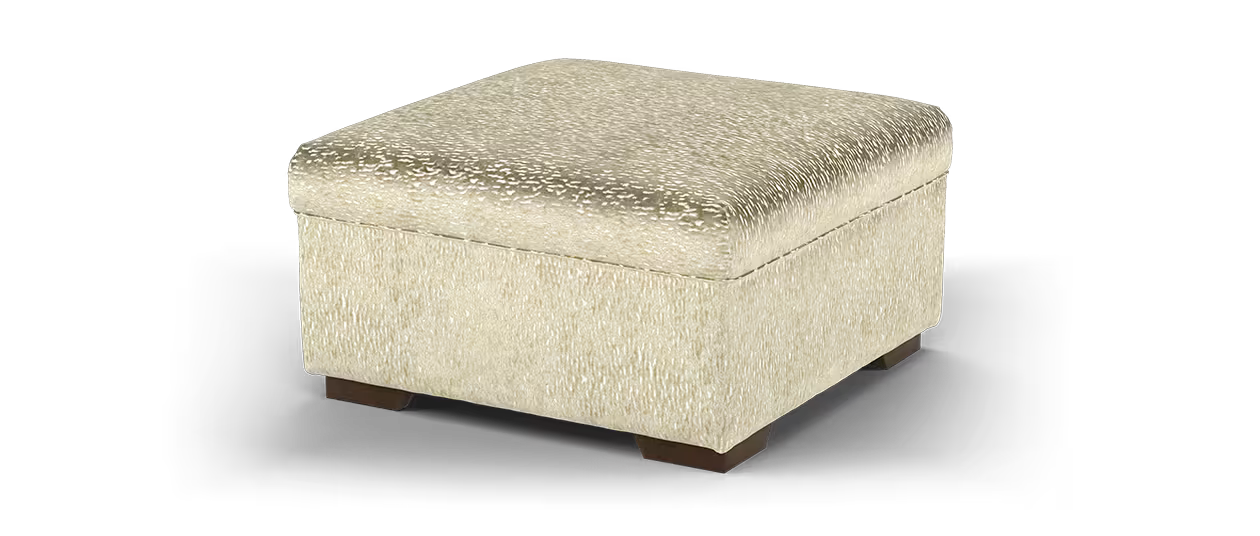 Sofology The Valentina Designer Square Fabric Footstool in Champagne