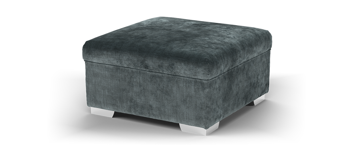 Sofology The Valentina Fabric Designer Footstool in Slate