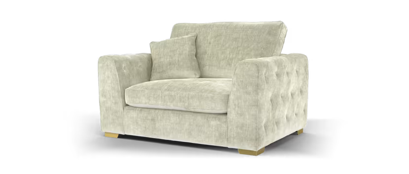 Sofology The Valentina Fabric Loveseat in Linen All Over