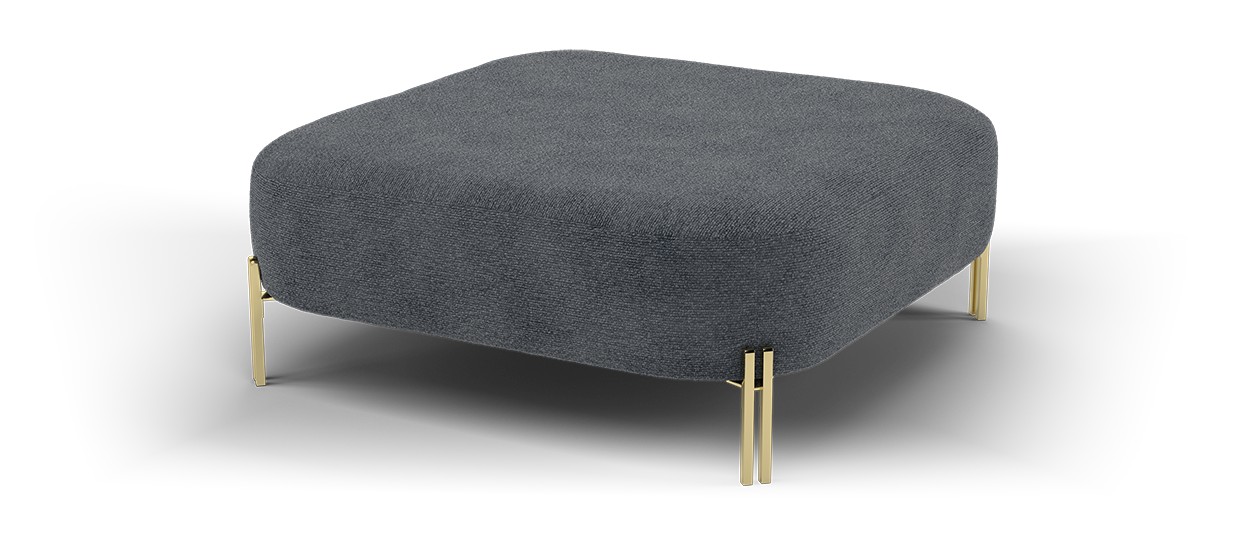 Sofology The Westwood Fabric Designer Footstool in Anthracite All Over
